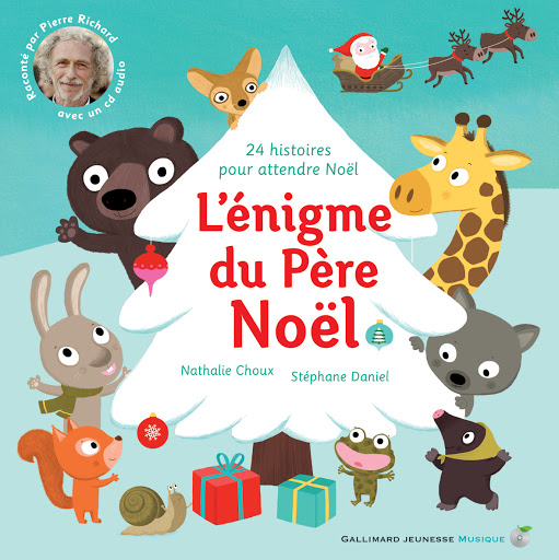 couverture du livre, l'énigme du père noel - 24 histoires pour attendre noel. 